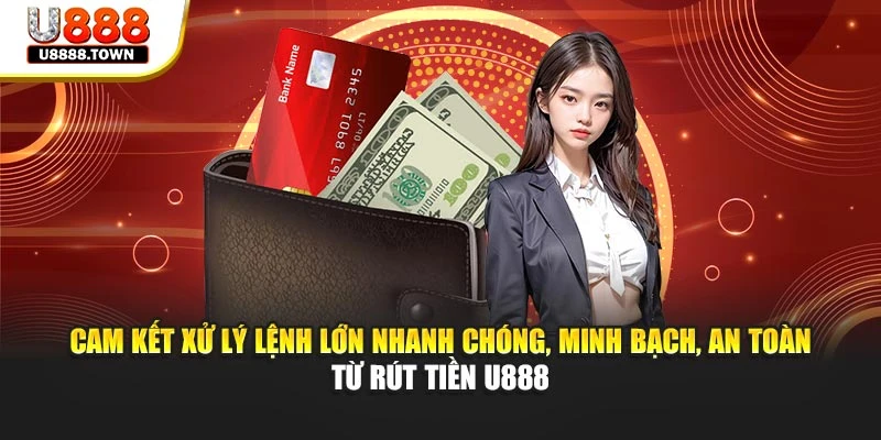 Cam kết xử lý lệnh lớn nhanh chóng, minh bạch, an toàn từ rút tiền U888